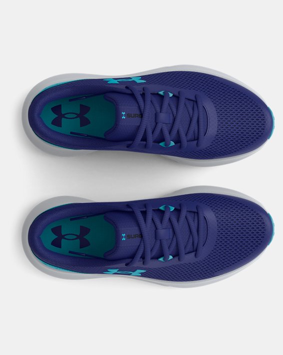 Boys' Grade School UA Surge 3 Running Shoes, Blue, pdpMainDesktop image number 2